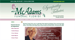 Desktop Screenshot of mcadamsfuneralflorist.com